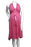 IMAGE OF Pretty Pushers 100% Cotton Disposable Labor & Delivery Gown (Plus size 18-26 Pre-Pregnancy, Hot Pink)