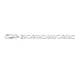 14K White Gold Classic Figaro Chain - 3.80mm - 20 inch