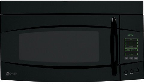 GE Profile Spacemaker PVM2070DMBB 2.0 cu. ft. Over-the-Range Microwave Oven with 1100 Cooking Watts, Dual-Distribution Cooking System, Recessed Turntable, EasyGuide Menu System, 315 CFM Venting and Halogen Lighting: Black