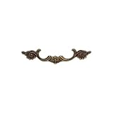 Bosetti Marella 100261.54 Louis XV Brass Handle Pull, French Antique Gold, 3.9-by-0.87-Inch