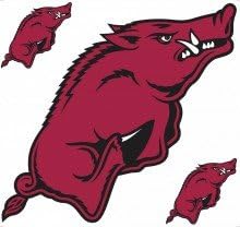 Arkansas Razorbacks COMBO HUGE Wall Decal, HUGE Peel &amp; Stick Growth Chart &amp; Three (3) Peel &amp; Stick Wall Borders (5.7"Lx12'W = 36 Feet Total Length!)
