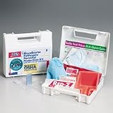 31i8HFFUM0L. SL160  25 piece Bloodborne pathogen/personal protection kit with Microshield® CPR faceshield  plastic case  1 ea.