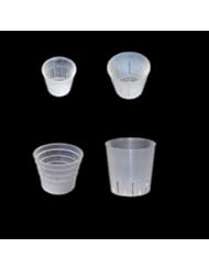 Slotted Clear Orchid Pots - Growers Assortment (4 pots - 1 each of 3", 4", 4.5" and 5")