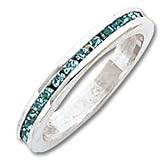 Sterling Silver 2.75mm Black Eternity Band