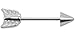 Classic Arrow Straight Barbell 18g-16g-Cartilage Earring-Stainless Steel Nipple Ring Body Jewelry