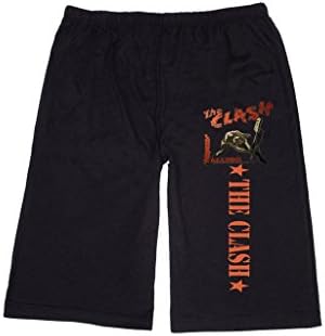 XIJXIN Men's The Clash Band Art Lounge breeches Shorts Pants XL Black