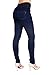 ARCO IRIS Women's High Waist Skinny Elastic Waistband Denim Jeans Navy Junior