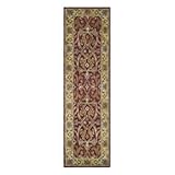 IMAGE OF Safavieh Heritage Collection HG644B Handmade Red and Gold Hand-Spun Wool Area Runner Rug, 2-Feet 3-Inch by 14-Feet