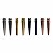 Quality Solid Brass Cribbage Pegs with a Tapered Body Design and an Easy Grip Top (2 gold/2 silver/2 black/2 copper)Plus Velvet Bag