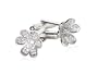 Gorgeous Diamond CZ Pave Silver Plated Flower Cufflinks with Gift Box