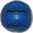 Synthetic Leather Medicine Ball - Blue, 9-10 lb - Equipment