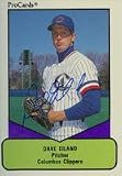 Dave Eiland, Columbus Clippers - Yankees Affiliate Autographed Card