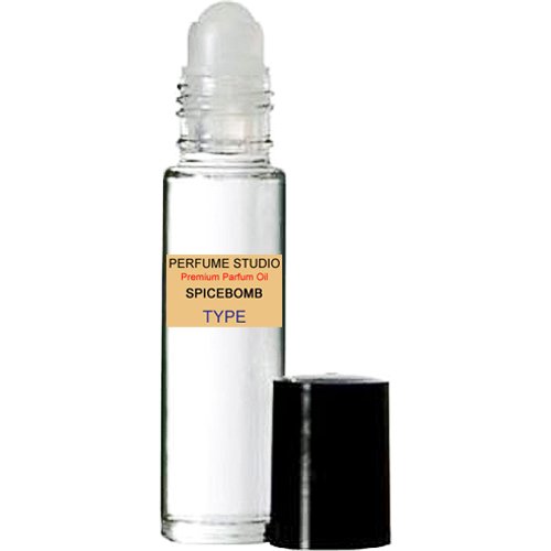 Spicebomb Cologne Oil TYPE/VERSION For Men - Premium Spicebomb Perfume Oil Version in a Clear Roll On Glass Bottle .33 Oz/10ml