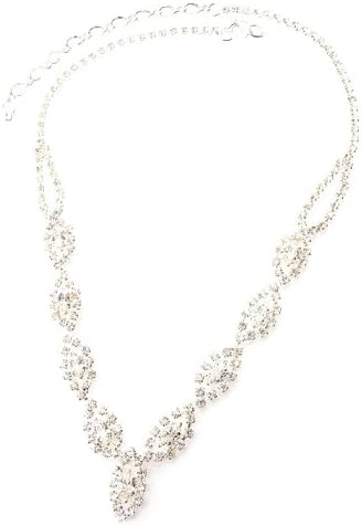 Swarovski Lydia Necklace in Silver/Lydia Swarovski Crystal Necklace in Silver/Lydia Style Necklace in Silver Crystal