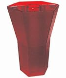 BRELLA VASE - 10 inch Set - Translucent - Wildflower Red - Patio Umbrella Vase - 4 Pack