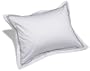 Pinzon Hotel Stitch 400-Thread-Count Egyptian Cotton Sateen Standard Sham, Silver Gray