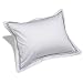 Pinzon Hotel Stitch 400-Thread-Count Egyptian Cotton Sateen Standard Sham, Silver Gray