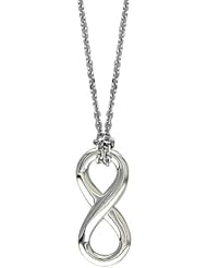 17" Total Length Small Flowing Infinity Charm with Knotted Chain,9mm x 20mm