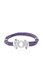 Bellavita Pulsera  plata de ley 925 milésimas / Ciruela