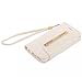 For iPhone 5S,iPhone 5S Case,5S Leather Case,5S Wallet Case,5S Case For Girls,Canica Flip PU Wallet Case Cover For iPhone 5 5S White