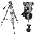 - 	 Professional Fluid Head Tripod With True Fluid Drags for both Horizontal and Vertical tilt