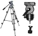 - Professional Fluid Head Tripod With True Fluid Drags for both Horizontal and Vertical tilt