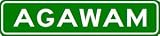 AGAWAM City Limit Sign - High Quality Aluminum - 6 x 24 inches