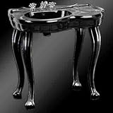 Console Sinks Black Vitreous Legs Widespread