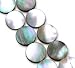 Black Shell Coin Beads 18x18mm