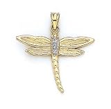 14k Diamond Dragonfly Pendant
