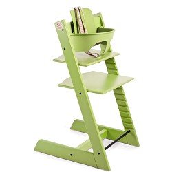 SALE Stokke Tripp Trapp Trend Highchair In Green With Baby Set