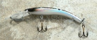 Jlvlures JLV Lures Raptor Minnow Freshwater Diver Holographic Silver : Walleye Sauger Pike Bass Steelhead Crankbait Deep Troll Tantalizing Curve Body Wobble Kicking Rattle Rattling Trolling Casting Cast Treble Bronze Hook Darting Structure Fishing Gravel Bottom Rock Stump