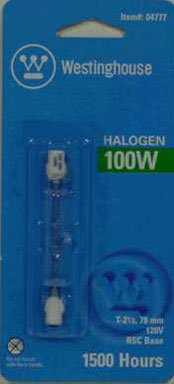 Westinghouse #04777 100w T3 Halogen Bulb