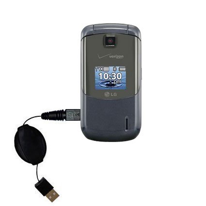 Retractable USB Cable for the LG Accolade with Power Hot Sync and Charge capabilities - uses Gomadic TipExchange Technology