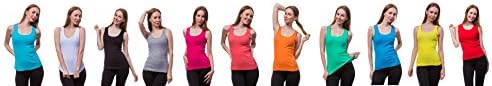 12-pack: 100% Cotton Tank Tops- Assorted Color (Medium)