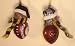 PITTSBURGH STEELERS NFL Set of 2 SNOWMAN CHRISTMAS ORNAMENTS