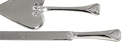 Hortense B. Hewitt Wedding Accessories Reflective Heart Cake Knife and Server Set