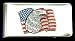 Eagle American Flag Pewter Money Clip
