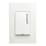 Leviton ACI06-1LS Acenti 600-Watt 120-Volt AC Incandescent Dimmer for Single Pole, 3-Way or More Applications, LED Locator and Brightness Display, Sand