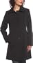 AK Anne Klein Women's Circle Snap Bonded 3/4 Walker,Black,Large