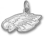 Philadelphia Eagles Solid Sterling Silver Eagle Head 5/16'' Pendant