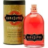 Oil Of Love-Kama Sutra Kissable, silky-smooth, water-based oil that gently warms the skin, 3.4oz Strawberries and Champainge