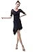 Colorfulworldstore ladies Latin salsa cha cha tango Ballroom Dance Dress-mesh sleeves+Slim Irregular unilateral