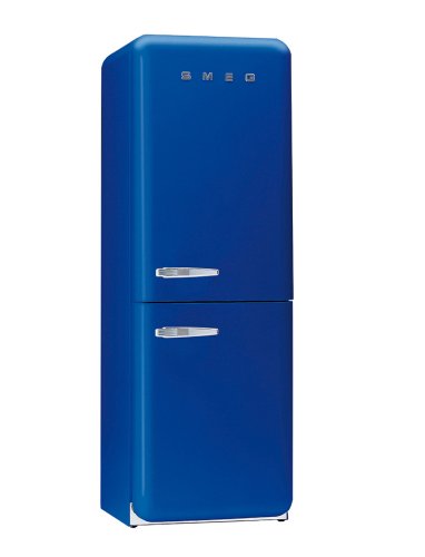 50's Style Retro Fridge Freezer - Left Hand Hinge Blue (FAB32BLS7_BL)