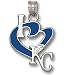 Kansas City Royals Heart 3/4in Pendant Sterling Silver