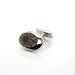 Star Burst-Grey / Base metal cufflinks with grey transparent enamel insert, Palladium Plated