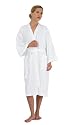 Canyon Rose Waffle Weave Unisex Spa Robe, Medium/Large, White