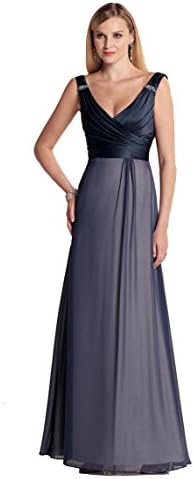 Sophia Tolli BY11345 V-Neck Long Special Occasion Dress, Ink/Navy, 14