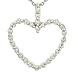 Round Diamond Heart Pendant on Chain .44cttw