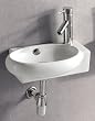 ELANTI EC9888-L Porcelain White Wall-Mounted Oval Left-Facing Sink